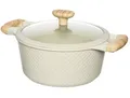 Bratentopf RESTO KITCHENWARE Ran, Kochtopf antihaftbeschichtet und spülmaschinenfest , beige, B:24cm H:11,5cm L:35cm Ø:24cm, Töpfe, Bratentopf, Geeignet für alle Herdarten, auch Induktion, im Geschenkkarton