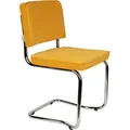 Zuiver Ridge Rib Kink Esszimmerstuhl Stahl/Polyester stapelbar - Silber
