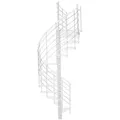 Minka Spindeltreppe Venezia weiß lackiert mit Handlauf und UK in weiß Ø160cm bis 309,4cm Geschosshöhe