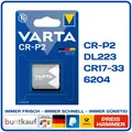 VARTA Lithium Photo Batterie 6V CR-P2 I DL223 I CR17-33 I 6204 I CRP2