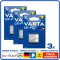3x VARTA Lithium Photo Batterie 6V CR-P2 I DL223 I CR17-33 I 6204 I CRP2