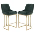WAHSON OFFICE CHAIRS Barhocker Samt 2/4er Set Küchenhocker mit Lehne
