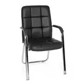 Besucherstuhl Konferenzstuhl Meeting Chair PU Schwarz BORNE V hjh OFFICE