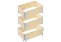 Garronda Hochbeet-Profil Palettenrahmen 60x40x20 cm Hochbeet Holz für Pflanzen GD-0075 (3-St., Set)