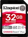 Kingston Canvas React Plus - Flash-Speicherkarte - 32 GB - Video Class V90 / UHS-II U3 / Class10 - SDXC UHS-II