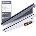 BOOMET Wandregalhalter Regalträger 2-reihig für Wandschienen, 1 10-tlg., Regalsystem Anthrazit 27cm Wandregalhalter Regalwinkel 1 cm x 6,5 cm x 27 cm