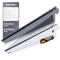 BOOMET Regalträger für Wandschienen 2-reihig · Länge: 27cm · Farbe: Anthrazit · Menge: 10 · Regalhalterung für Wandregal Metall · Regalsystem Regalwinkel