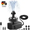 SZMP 24 Std Gartenbrunnen 7 Düsen LED Leuchten Vogelbadbrunnen
