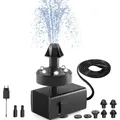 Vogelbad Brunnen mit LED Gartenbrunnen für außen - 24h Betrieb - 7 Düsen - 5M...