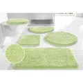 OTTO home Badematte Sanremo, Badvorleger, Badezimmer Teppich, sehr weich, Höhe 30 mm, rutschhemmend beschichtet, schnell trocknend, fußbodenheizungsgeeignet, Polyester, rund, Badteppich, unifarben, rechteckig, rund & als 3-tlg. Set erhältlich grün rund | Ø 100 cm x 30 mm