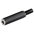 Klinken-Kupplung 6,3mm Stereo mit Knickschutz