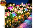 BUCASA Firefly Solarlampen für Außen Garten, 4 Stück 36LED Hell Solarleuchten fü