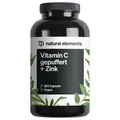 natural elements Vitamin C – 360 Kapseln – 1000mg + 15mg Zink – fermentiert, gepuffert magenschonend