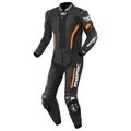 Berik Losail 2-Teiler Motorrad Lederkombi, schwarz-orange, Größe 50 für Männer