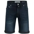 Pierre Cardin 5-Pocket-Jeans PIERRE CARDIN LYON BERMUDA blue/black buffies 34520 8140.6803 - FUTURE blau W34