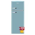 Amica KGC 15632 T Retro Kühl-/Gefrierkombination / Ice Blue (Türkis) / 144cm (H) x 55cm (B) x 62cm (T) / Retro-Design / Kühlschrank mit Gefrierfach