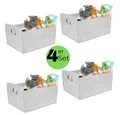 GarPet Aufbewahrungsbox 4x Aufbewahrungsbox faltbar Stoff Box Aufbewahrungskorb Filzkorb