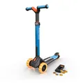 BERG Nexo Kinderroller Kinderscooter faltbar ab 2 Jahre | Höhenverstellbarer Tretroller Scooter mit Magnet Deck | Dreirad Roller für Kinder Jungen & Mädchen, bis 12 Jahre | Farbe: Blau