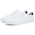 Tommy Hilfiger VULC CORE LONG LACE Sneaker Freizeitschuh, Halbschuh, Schnürschuh mit Kontrastbesatz an der Ferse weiß 42 EU