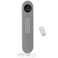 HOMCOM Zusatzheizung Heizlüfter Oszillierender Keramikheizkörper 15-40°C mit Fernbedienung 1300/2000W, 21 x 21 x 63,5 cm