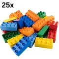 LEGO® DUPLO® 2x4 Steine Bausteine Bunt Gemischt - 3011 NEU! Menge 25x – Jede Mischung individuell zusammengestellt - Bunt