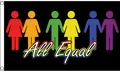 DRAPEAU LGBT TOUS ÉGAUX 150x90cm - DRAPEAU ALL EQUAL 90 x 150 cm - DRAPEAUX - Ne