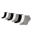 PUMA unisex Sneaker Socken Kurzsocken Sportsocken 261080001 9 Paar, Farbe:Mehrfarbig, Menge:9 Paar (3x 3er Pack), Größe:43-46, Artikel:-882 grey/white/black