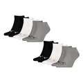 PUMA unisex Sneaker Socken Kurzsocken Sportsocken 6 Paar, Farbe:Mehrfarbig, Menge:6 Paar (2x 3er Pack), Größe:43-46, Artikel:-882 grey/white/black