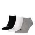 PUMA Damen Puma Unisex Sneaker Plain 3p Socken, Grau / Weiß Schwarz, 43-46 EU