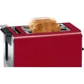 Bosch Kompakt Toaster TAT8614N integrierter Edelstahl-Brötchenaufsatz Abschaltautomatik Auftaufunktion für 2 Scheiben Toast Liftfunktion 860 W ro... - Rot