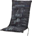 Auflage Hochlehner Florence 0575 anthrazit Schrift 120x50x8 cm KETTtex