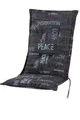 Auflage Hochlehner Florence 0575 anthrazit Schrift 120x50x8 cm KETTtex