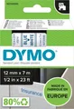 DYMO® Schriftbandkassette D1 45014, 12 mm breit, weiß/blau 67124