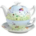 TeaLogic Tea for One Teeservice - Set PAPILLON - Bone China Porzellan