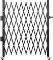 Einzelnes faltbares Sicherheitstor, 48" H x 71" B Falttürtor, Akkordeon-Sicherheitstor aus Stahl, flexibel erweiterbares Sicherheitstor, 360° rollendes Barrikadentor, Scherentor oder Tür mit Vorhängeschloss