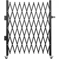 VEVOR Einzelnes Sicherheitstor, Falttürtor, Akkordeon-Sicherheitstor aus Stahl, 127 x 190,5 cm Erweiterbares Sicherheitstor, 360° Rollendes Barrikad