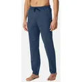 Schiesser Schlafhose Mix & Relax (1-tlg) Schlafanzug Hose - Baumwolle - Atmungsaktiv - Bund mit Bindeband blau 56
