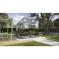 VITAVIA Gewächshaus "Freya", 7,6 m², Kunststoff/Aluminium/ESG Glas, winterfest - grau