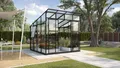 Vitavia Gewächshaus, Treibhaus Freya 7600 in schwarz, Kombiverglasung, ESG/HKP