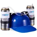 Relaxdays Party Trinkhelm Blau,Schwarz,Transparent