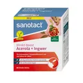 sanotact® Direkt-Boost Acerola + Ingwer | 20 Sticks | 180 mg natürliches Vitamin C aus Acerola | mit Ingwer-Extrakt | Immun"system & Zellschutz¹ | vegan, zuckerfrei, glutenfrei, laktosefrei