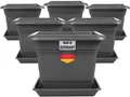 Centi Pflanzkübel Nora Blumetöpfe mit Untersetzer 28 x 28cm (6 St., 6er Set), für Tomaten und Blumen