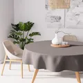 Alix Tischdecke, schmutzabweisend, rund, Mokka, Polyester, braun, Diametre 18...