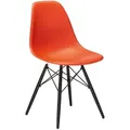 Vitra Stuhl Eames Plastic Side Chair RE 46.5x83x55 cm poppy red rot, Gestell: Ahorn schwarz, Designer Charles & Ray Eames