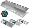 Yourkon Edelstahl Flammblech 43,5 x 15 x 3 cm 2 Stück