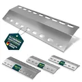 Yourkon Edelstahl Flammblech 37,5/39/43,5 cm, 1 bis 1,5 mm Stark, V2A, einzeln & Set (43,5x15x3mm 1,5mm Stark 2 Stück)