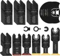 LEILUO 32-tlg Multitool Zubehörset für Holz Nägel & Trockenbau Ersatz-Sägeblatt
