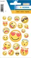 HERMA 15325 Aufkleber Smiley klein groß, 19 Stück, Belohnung Sticker mit Emoji Gesicht Motiv, Kinder Etiketten für Fotoalbum Tagebuch Poesiealbum Scrapbooking Geburtstag Dekoration Briefe DIY Basteln