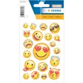 HERMA 15325 Sticker Happy Smile, Transpuffy aus Kunststoff, Transpuffy, permanent, 1 Blatt / 19 Sticker