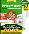 anwerk® Schlupfwespen gegen Lebensmittelmotten - 100 Karten (25 Karten à 4 Lieferungen) - Effektiv Lebensmittel Motten bekämpfen - Alternative zur Mottenfalle, Mottenspray, Pheromonfalle